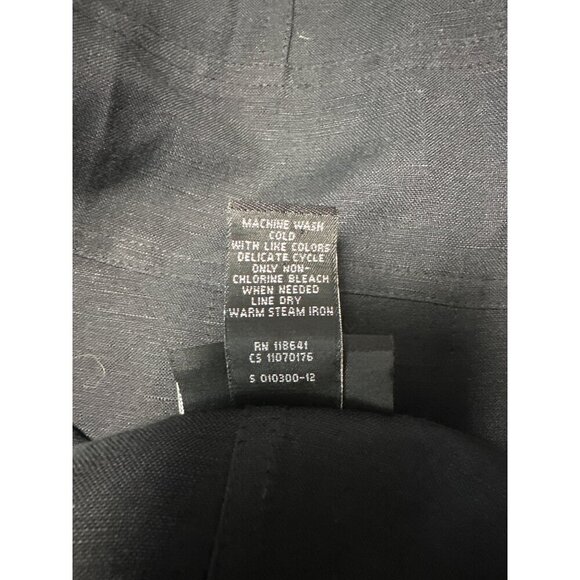 Lane Bryant Linen Blend 2-Button Black Lightweight Blazer Women's Size 18 - Picture 6 of 7